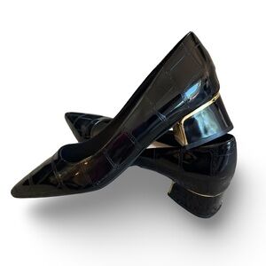 Elegant Black Patent Leather Women's Shoes